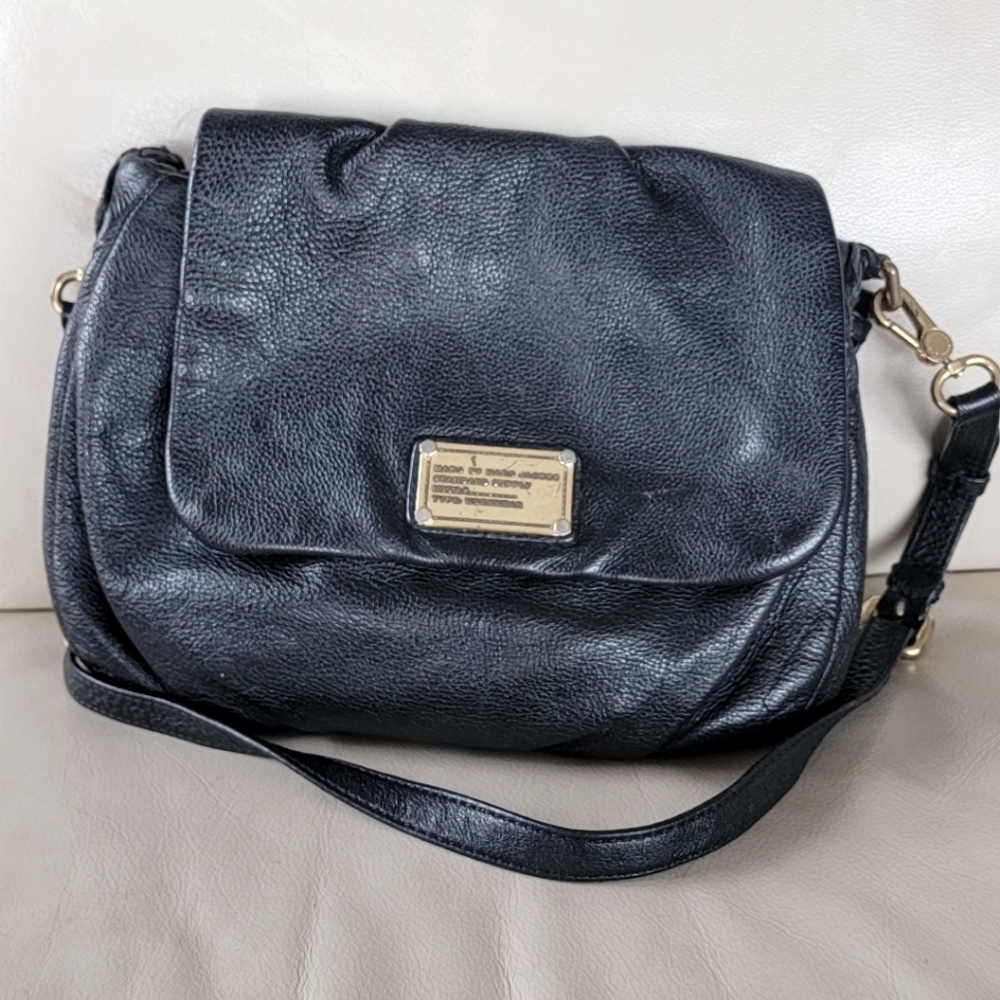 Marc by Marc Jacobs Classic Q Lil Ukita Black Pebble Leather Bag